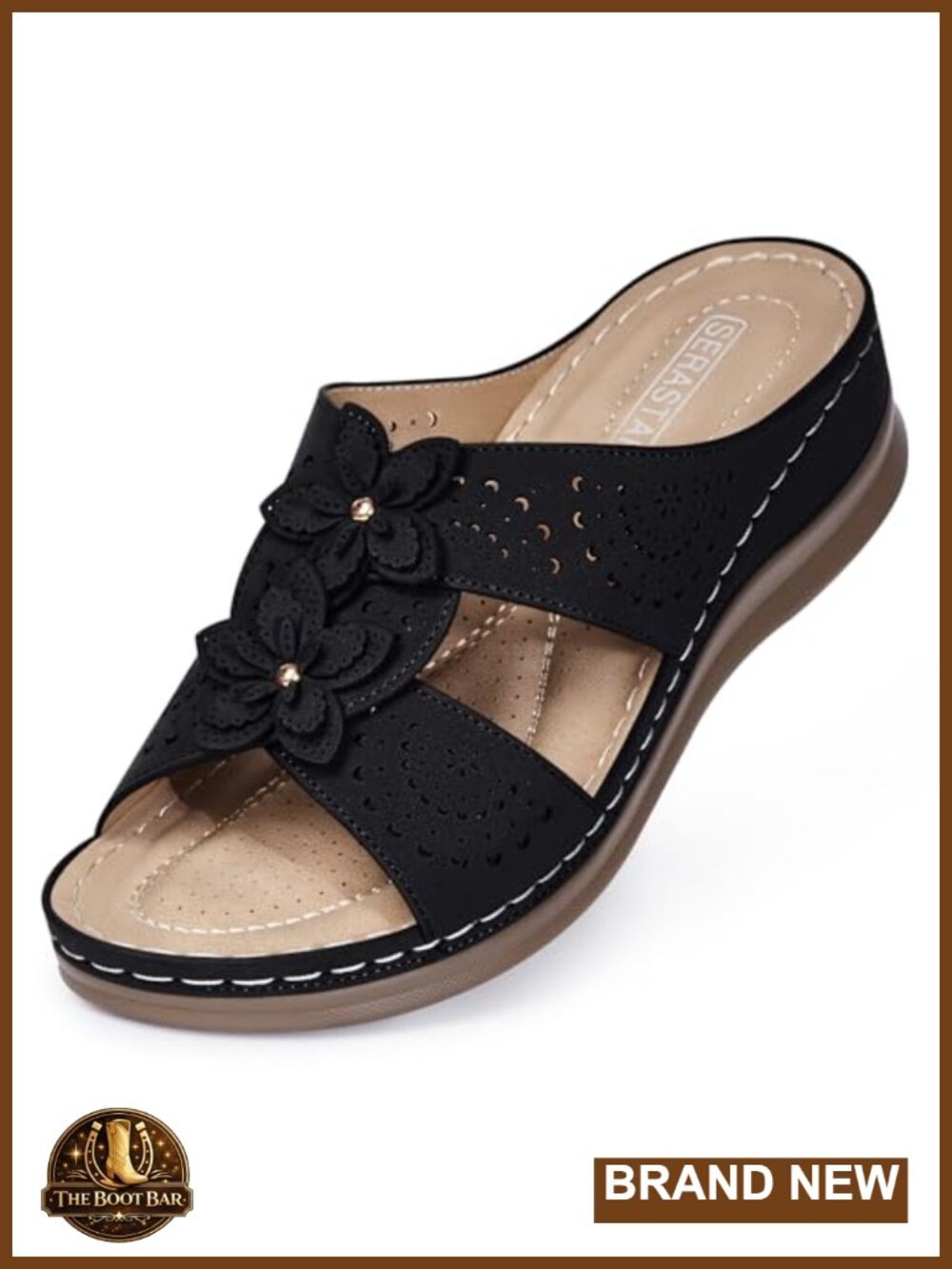 Women's Slip On Flat Sandals with Arch Support Comfortable Summer Dressy